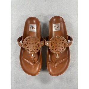 DV Dolce Vita Pilar Brown Summer‎ Thong Flip Flop Sandals 5.5